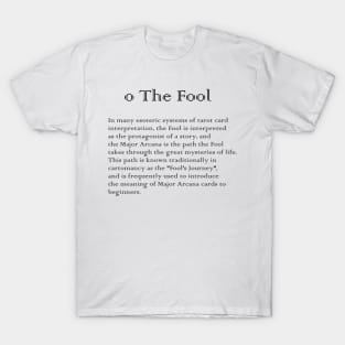 The Fool Tarot Arcana meaning T-Shirt